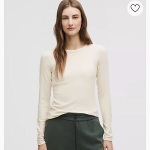 lululemon athletica Hold Tight Long Sleeve tee in Bone